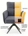 Стул DikLine 6826 т.к Зеленая Raven 77, опоры черные