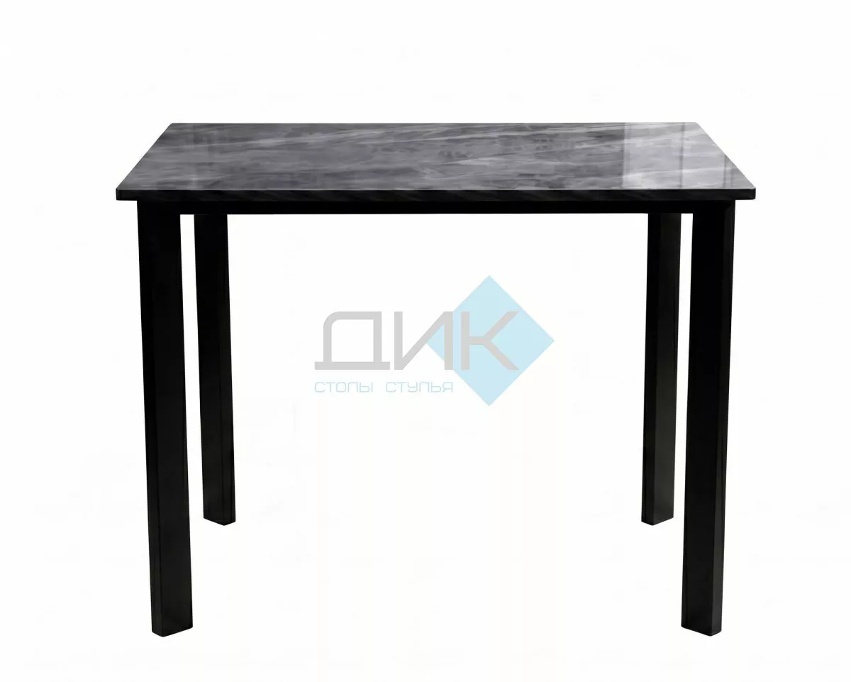 Стол DikLine DKT90 Керамика серый глянец (italian middle grey)/подстолье черное/опоры черные
