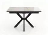 Стол DikLine DKI100 Керамика белый Icelandic white jade (Ostra Bianco Light)/подстолье черное/опоры черные (2уп.)