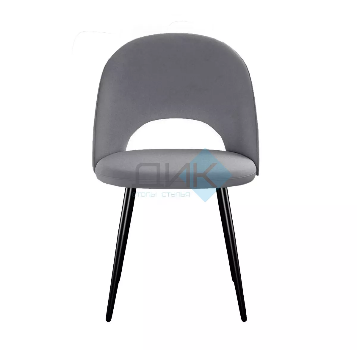 Стул DikLine 383 поворотный B22 GREY, ножки черные