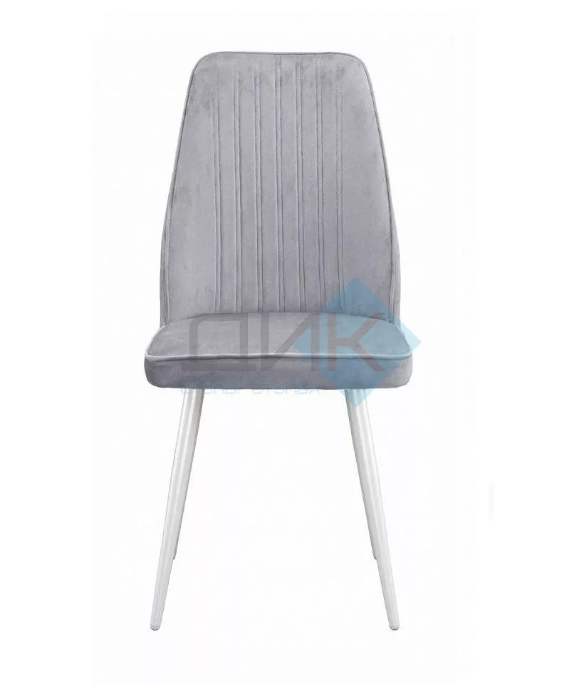 Стул DikLine 327 поворотный B22 GREY, ножки белые