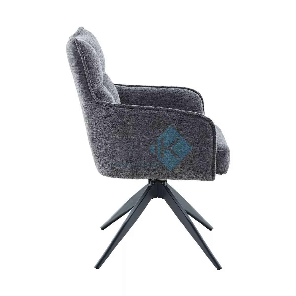 Стул DikLine 6826 т.к Серая Raven 15, опоры черные