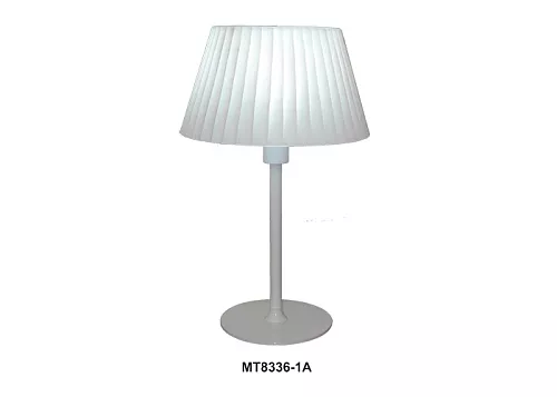 Лампа настольная МТ 8336-1А  (D30 выс50) white paint белая ножка, абажур керамика матовый белый