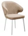 Стул DikLine 355 B03 BEIGE, ножки белые