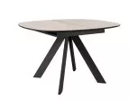 Стол DikLine BK100 Керамика Krater Perla (бежевый матовый)/подстолье черное/опоры черные