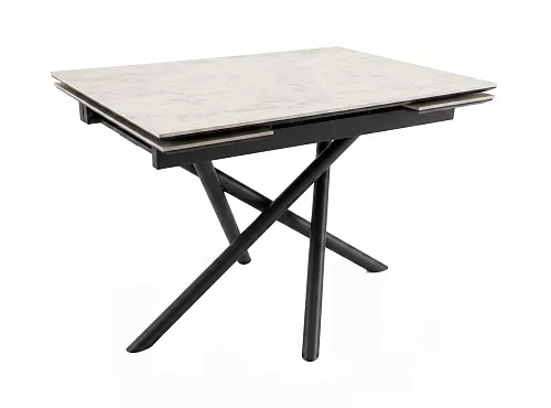 Стол DikLine BX110 Хромикс белый/опоры черные (2уп.)