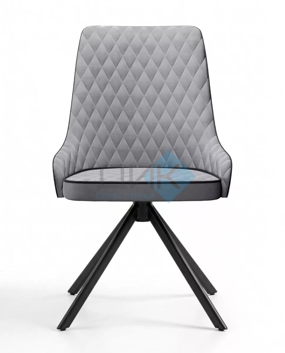 Стул DikLine 304 поворотный, B22 GREY, ножки черные