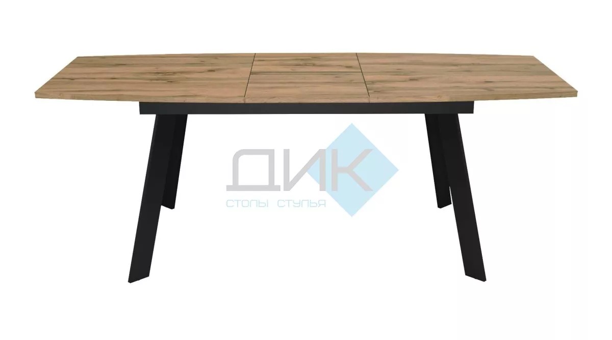 Стол DikLine XL160 Дуб галифакс / опоры черные