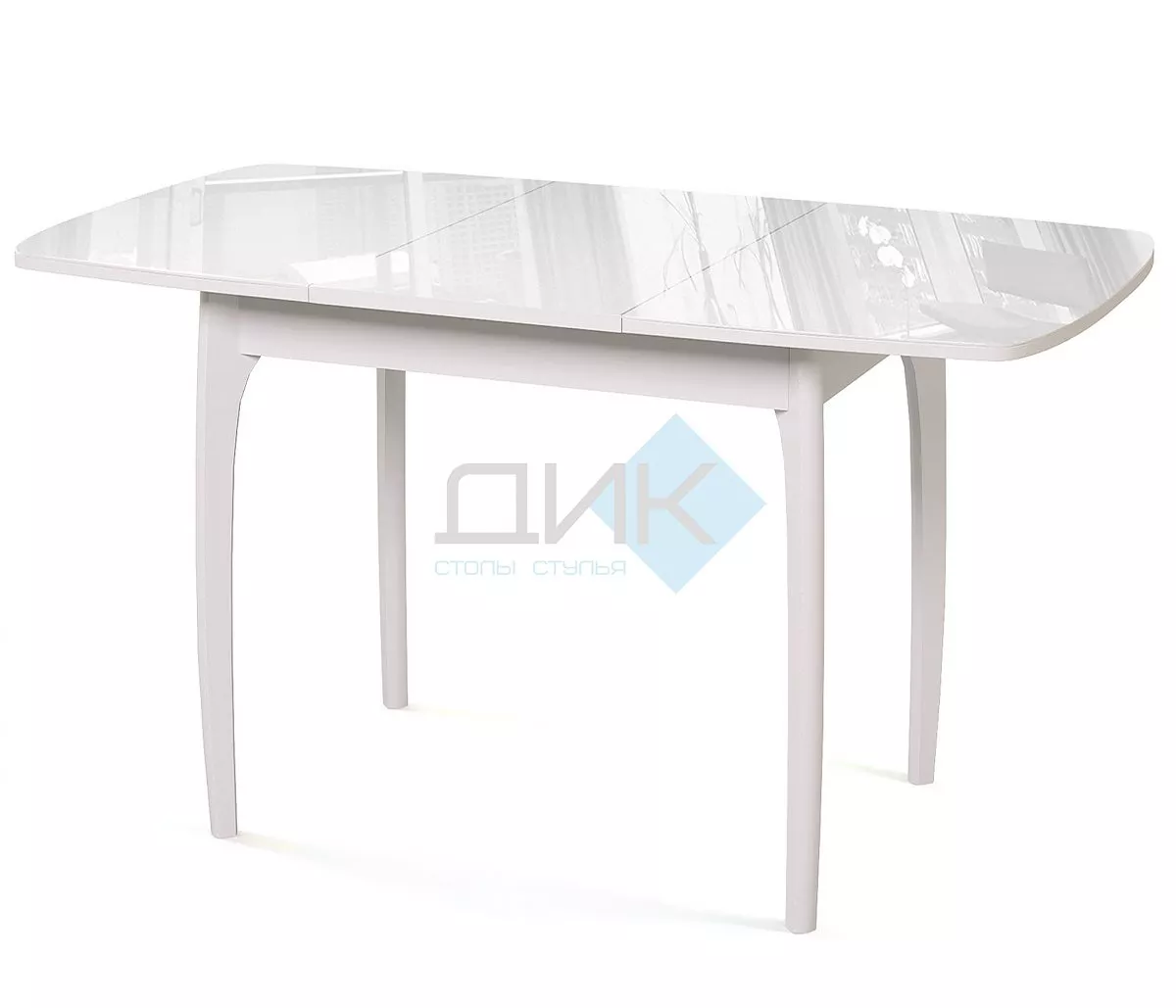 Стол DikLine M40 белый/стекло белое optiwhite