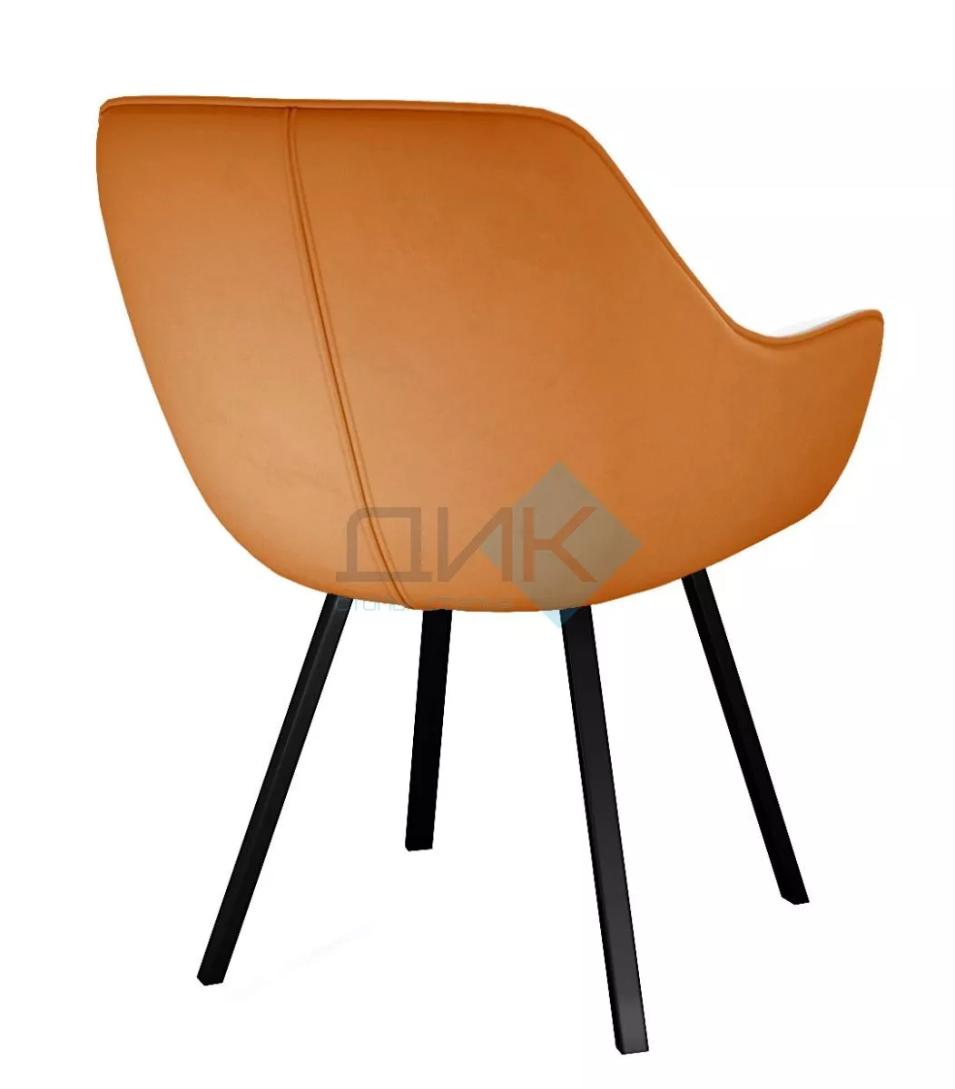 Стул DikLine 252 поворотный, B17 TERRACOTTA, ножки черные Образец в ТЦ Авиапарк