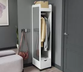 Лайт вешалка комбинированная белый глянец