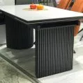 Стол DikLine IKD160 Керамика Carrara Gloss (мрамор глянец белый)/подстолье черное Образец в салоне ТЦ Гранд Химки