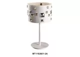 Лампа настольная МТ 1102601-3А (D25, выс45) white белый квадрат (металич., с квадрат. стекл.