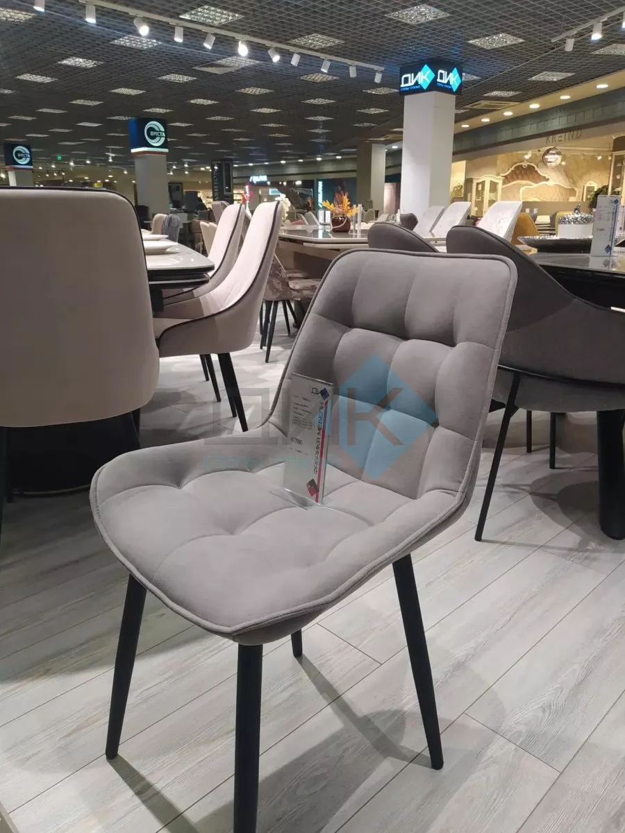 Стул DikLine 206М B22 GREY, ножки черные Образец в салоне ТЦ Гранд Химки