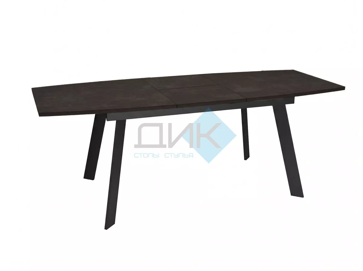Стол DikLine XL160K хромикс бронза/черный/опоры черные
