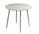 Стол DikLine RKM90 Керамика глянец белый Icelandic white jade (Ostra Bianco Light)/подстолье капучино/опоры капучино