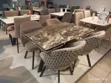 Стол DikLine SKM120 Керамика Amadeus/подстолье черное/опоры чёрные (образец из салона в ТЦ КЭМП, Щелково)