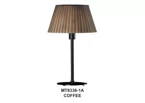 Лампа настольная МТ 8336-1А  (D30 выс50) black металич.чер ножка,абажур керамика матовый коричневый