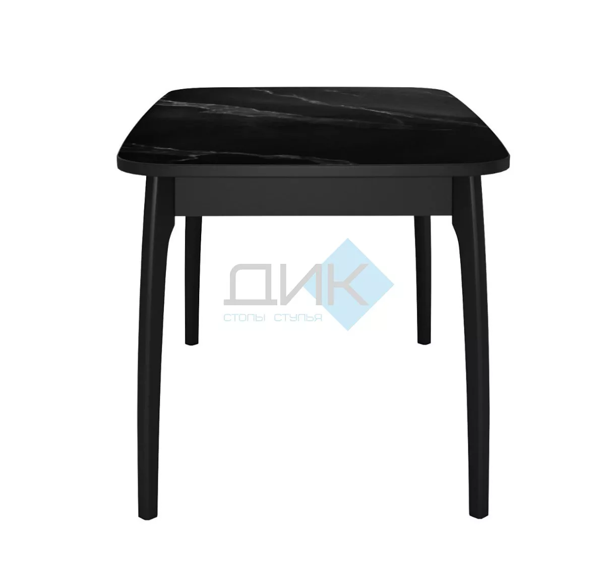 Стол DikLine MK40 Керамика Черный мрамор/подстолье черное/опоры черные