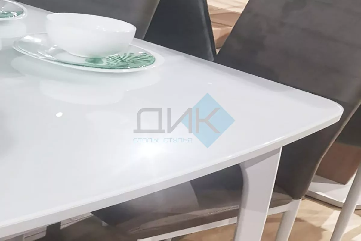 Стол DikLine M15 белый/стекло белое optiwhite