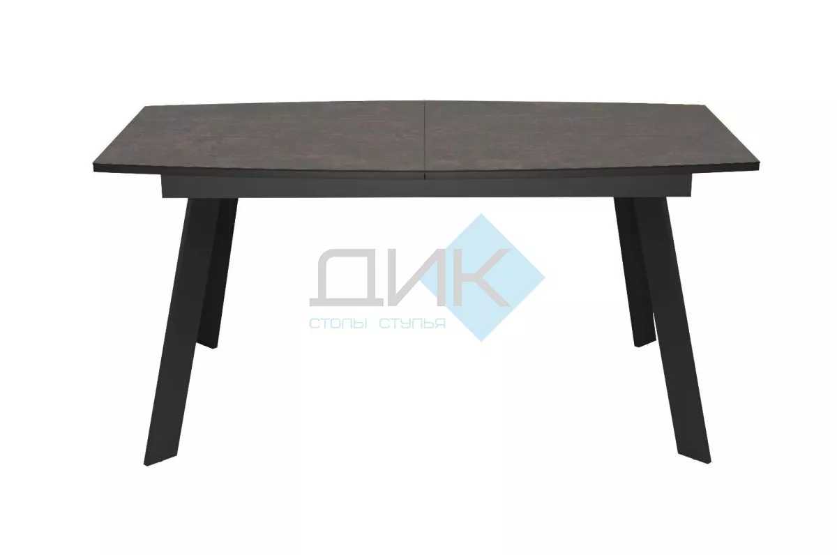 Стол DikLine XL160 хромикс бронза / черный/опоры черные