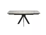 Стол DikLine DKU120 Керамика Italian Grey (глянец серый)/подстолье черное/опоры черные (2 уп.)