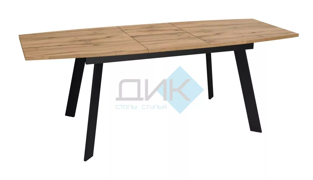 Стол DikLine XL160 Дуб галифакс / опоры черные