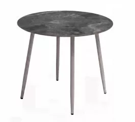 Стол DikLine RKM90 Керамика серый глянец (italian middle grey)/подстолье капучино/опоры капучино