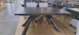 Стол DikLine KX160 керамика черный мрамор С45 матовая Образец в салоне ТЦ Европолис