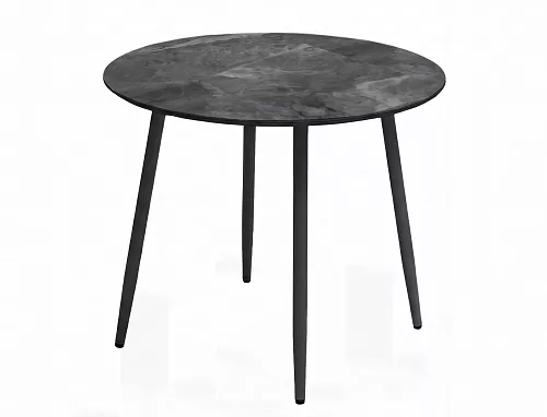 Стол DikLine RKM90 Керамика серый глянец (italian middle grey)/подстолье черное/опоры черные