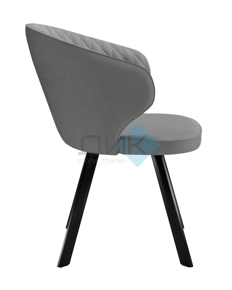 Стул DikLine 249 поворотный, B22 GREY, ножки черные