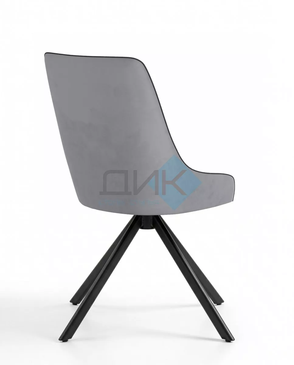 Стул DikLine 304 поворотный, B22 GREY, ножки черные
