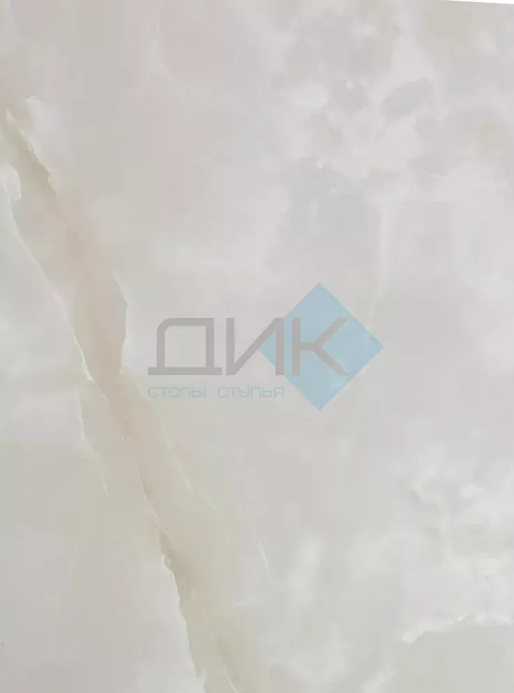 Стол DikLine DKT90 Керамика глянец белый Icelandic white jade (Ostra Bianco Light)/подстолье черное/опоры черные