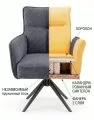 Стул DikLine 6826 т.к Терракотовая Raven 44, опоры черные