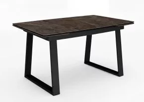 Стол DikLine DKZ160 Керамика Tundra Gris (темно-серый суперглянец)/подстолье черное/опоры черные (2 уп.)