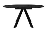 Стол DikLine SKC100 d1000 Керамика Черный мрамор/подстолье черное/опоры черные