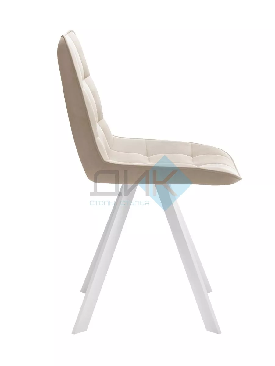 Стул DikLine 229 поворотный, B03 BEIGE, ножки белые