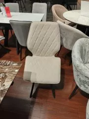 Стул DikLine 242M B03 BEIGE/ ножки черные Образец в салоне ТЦ Гранд Химки