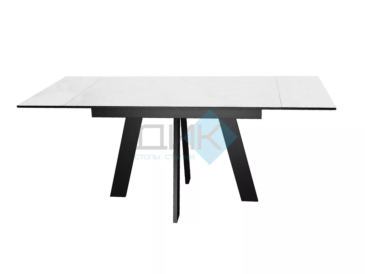 Стол DikLine DKM110 Керамика Mono white (белый матовый)/подстолье черное