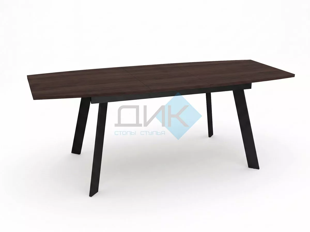 Стол DikLine XL160 Итальянский орех Вармия / опоры черные