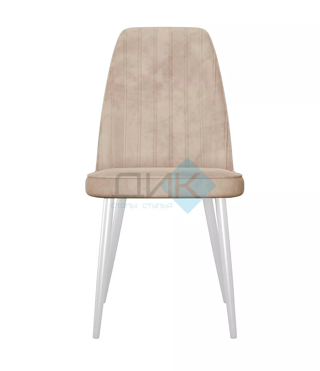 Стул DikLine 326 B03 BEIGE, ножки белые