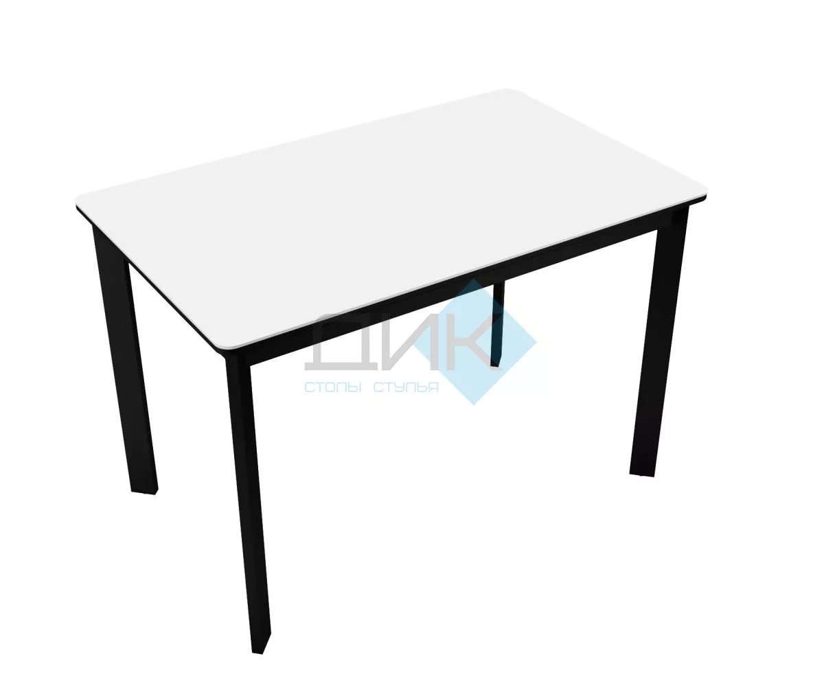 Стол DikLine LK110 Керамика Mono white (белый матовый) /подстолье черное/опоры черные