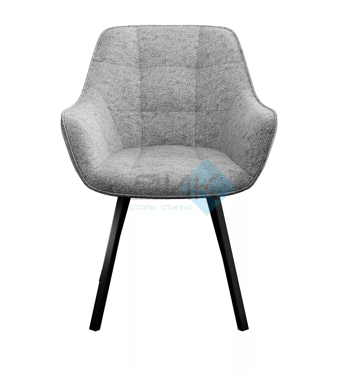 Стул DikLine 252 М поворотный, NS10 GREY, ножки черные