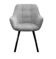 Стул DikLine 252 М поворотный, NS10 GREY, ножки черные
