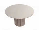 Стол DikLine AKR120 Керамика Krater Perla (бежевый матовый)/подстолье капучино/опоры капучино (2 уп.)