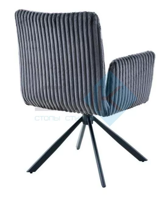 Стул DikLine 6827 т.к Серая Velo 13, опоры черные