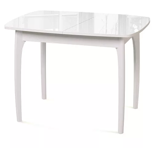Стол DikLine M40 белый/стекло белое optiwhite
