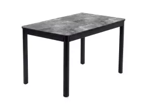 Стол DikLine DKQ120 Керамика серый глянец (italian middle grey)/подстолье черное/опоры черные