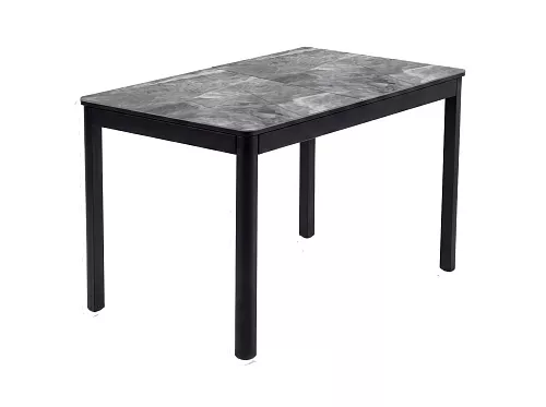 Стол DikLine DKQ120 Керамика серый глянец (italian middle grey)/подстолье черное/опоры черные