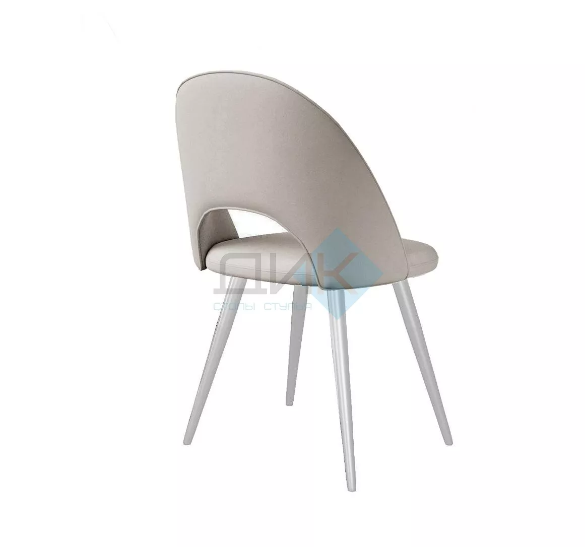 Стул DikLine 383 поворотный B03 BEIGE, ножки белые